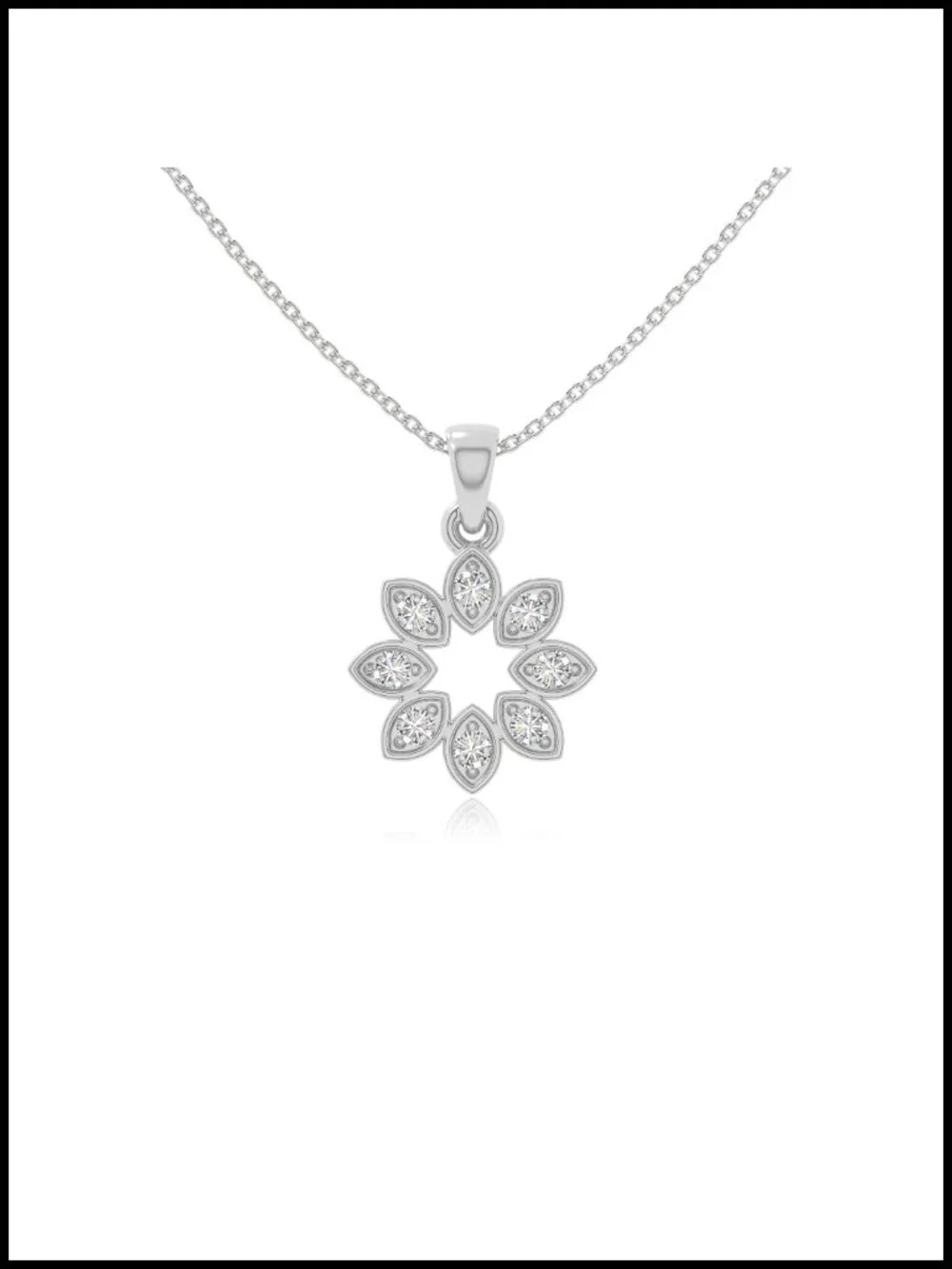 Ruby Flower Pendant Necklace in Silver or Vermeil, Birthstone Jewelry Gift